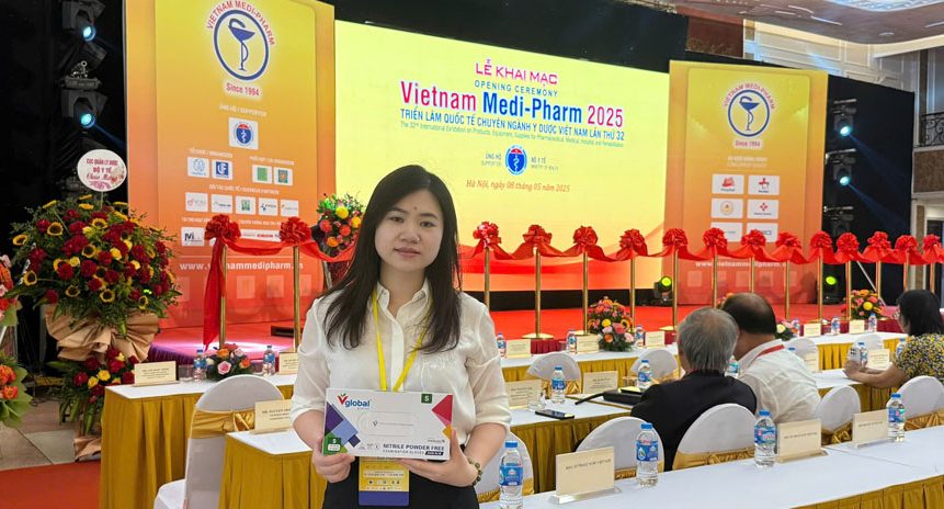 Găng tay Vglobal tham gia hội thảo tại Triển lãm Quốc tế chuyên ngành Y Dược Việt Nam lần thứ 32 năm 2025