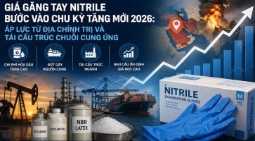 Giá găng tay nitrile bước vào chu kỳ tăng mới năm 2026: Áp lực từ địa chính trị và tái cấu trúc chuỗi cung ứng